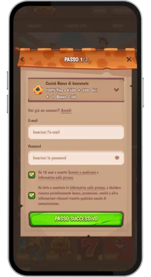 Registrazione e deposito in Chicken Road 2