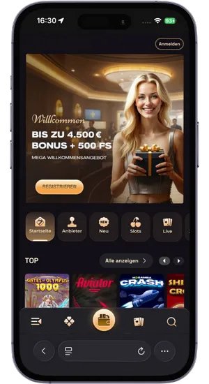Otwieranie strony kasyna w Safari na iPhonie Chicken Road 2
