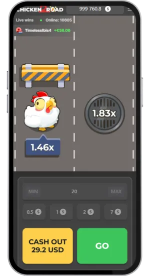 Chicken Road 2 Actieve racescene