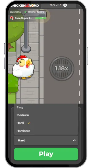 Definição da aposta no Chicken Road 2