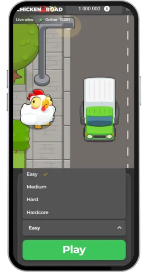 Ajuste de apuesta en Chicken Road 2