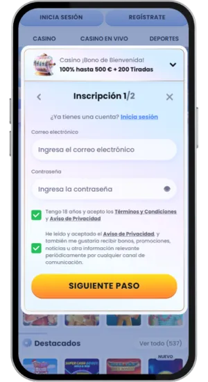 Registro y depósito en Chicken Road 2