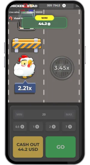 Winst bij Chicken Road 2