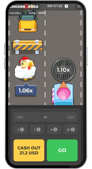Chicken Road 2 Gewinnbildschirm mit hohem Multiplikator vor dem Cash-out