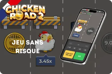 Gameplay sans risque en mode entraînement de Chicken Road 2