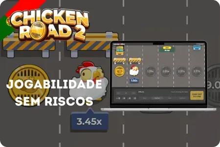 Jogo sem risco no modo de prática do Chicken Road 2