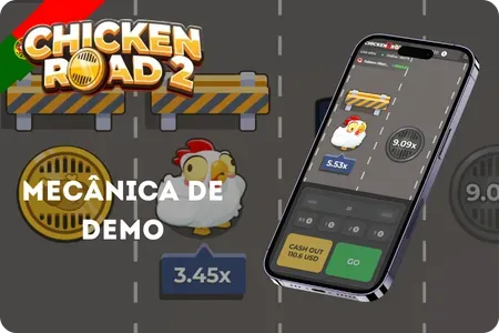 Mecânicas de jogabilidade do demo do Chicken Road 2