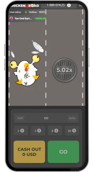 Ecrã de ronda perdida no Chicken Road 2 mostrando a galinha eliminada após atingir um obstáculo
