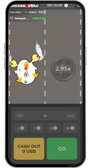 Pantalla de ronda perdida de Chicken Road 2 mostrando el pollo eliminado tras chocar con un obstáculo