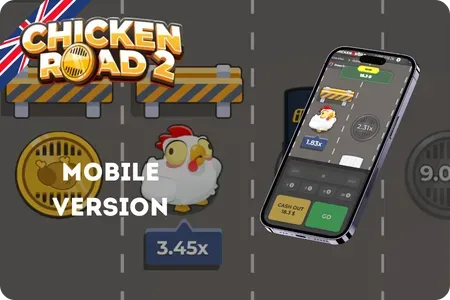 Chicken Road 2 running on a smartphone with touchscreen cash-out controls