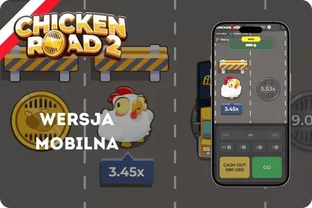 Chicken Road 2 na smartfonie z ekranowymi przyciskami cashout